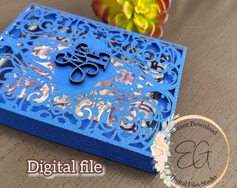 TEMPLATE for CUTTING a BOX, compatible with Cricut, Silhouette Cameo etc.