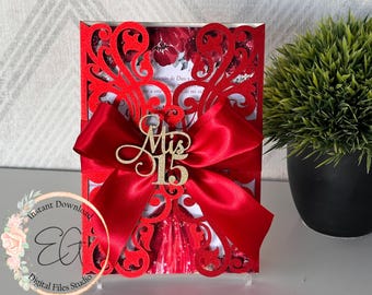 5x7" LASER CUTTING TEMPLATE compatible with Cricut, Silhouette Cameo, Laser, etc.