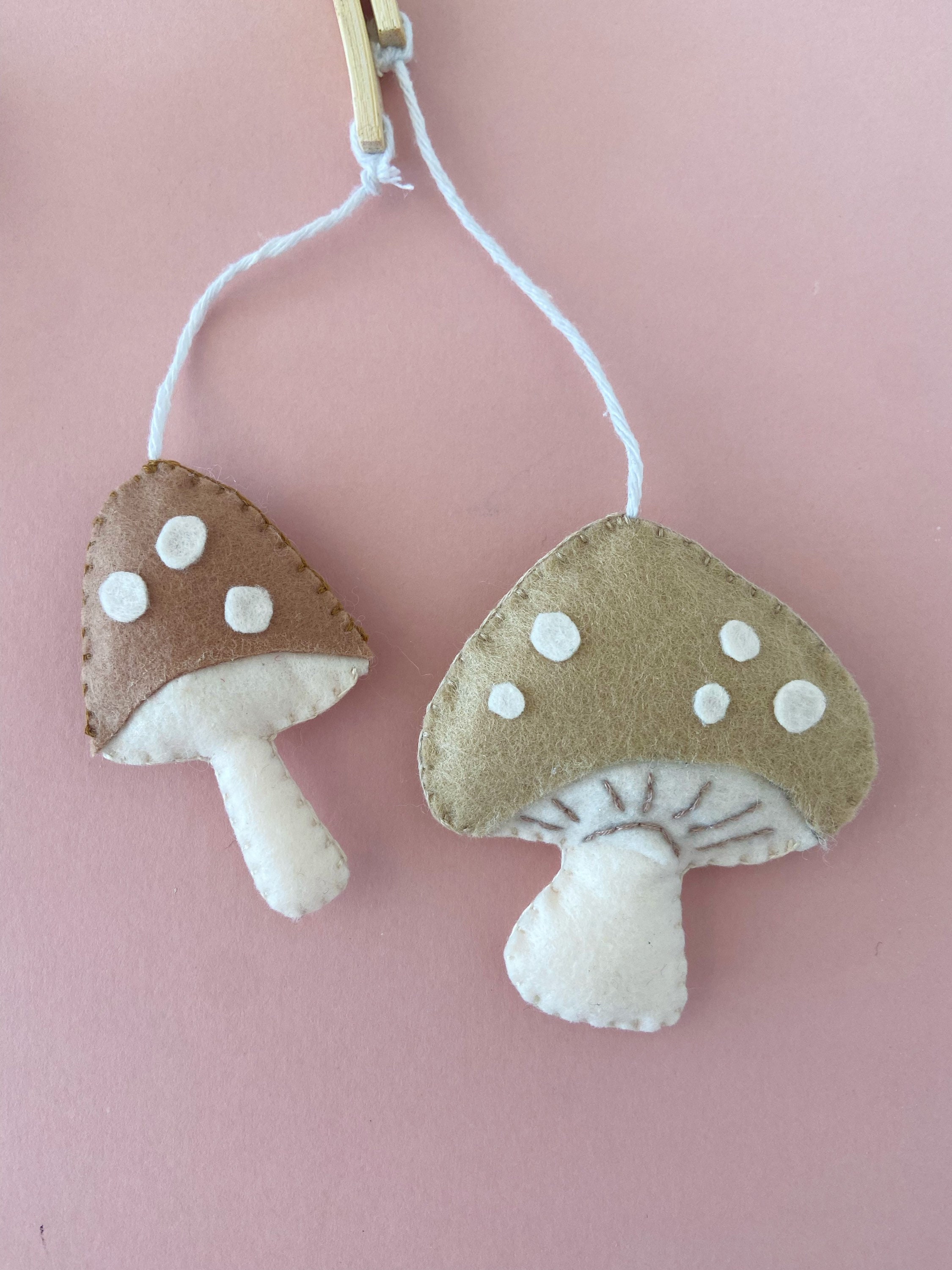 Handmade Neutral Mushroom Baby Nursey Crib Mobile Etsy