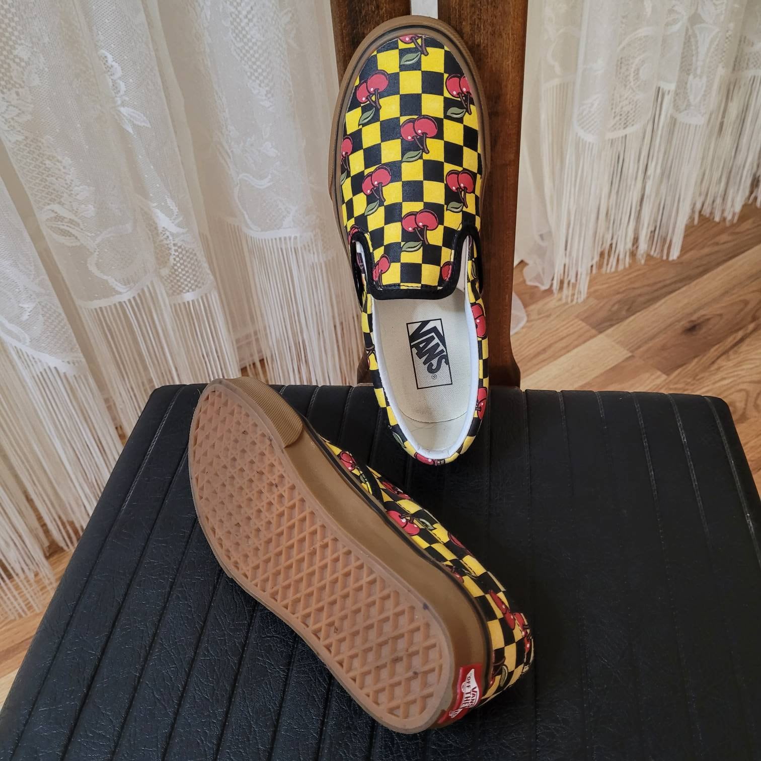 Red black and yellow vans sale