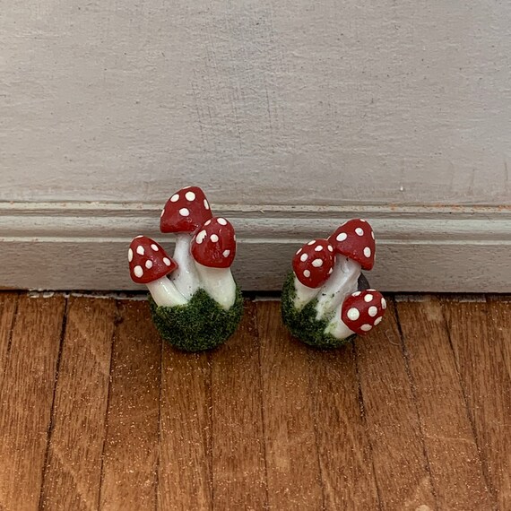 Mushroom Post Earrings