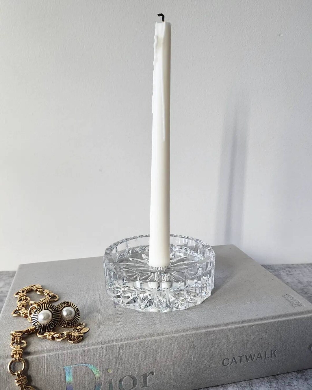 Vintage Crystal Candle Holder, Killarney, Taper Candle, RARE Etsy