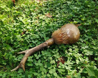 HandCrafted Shamanic rattle on roe deer horn