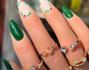 Christmas nails | Press on nails | Glue on nails