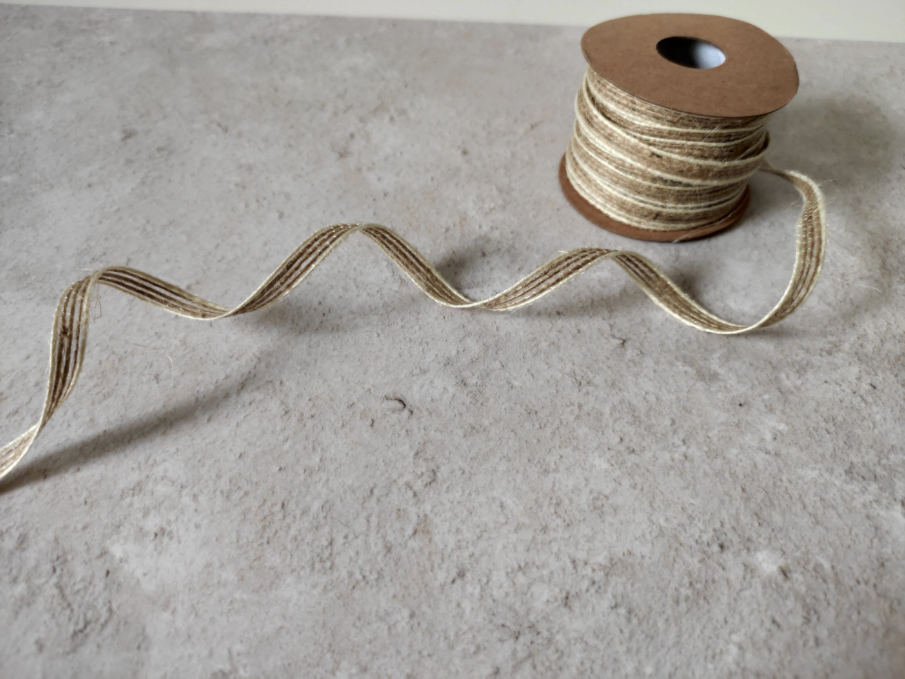 Natural Quality Hemp Rope White Striped Jute Burlap Twine Ribbon ...