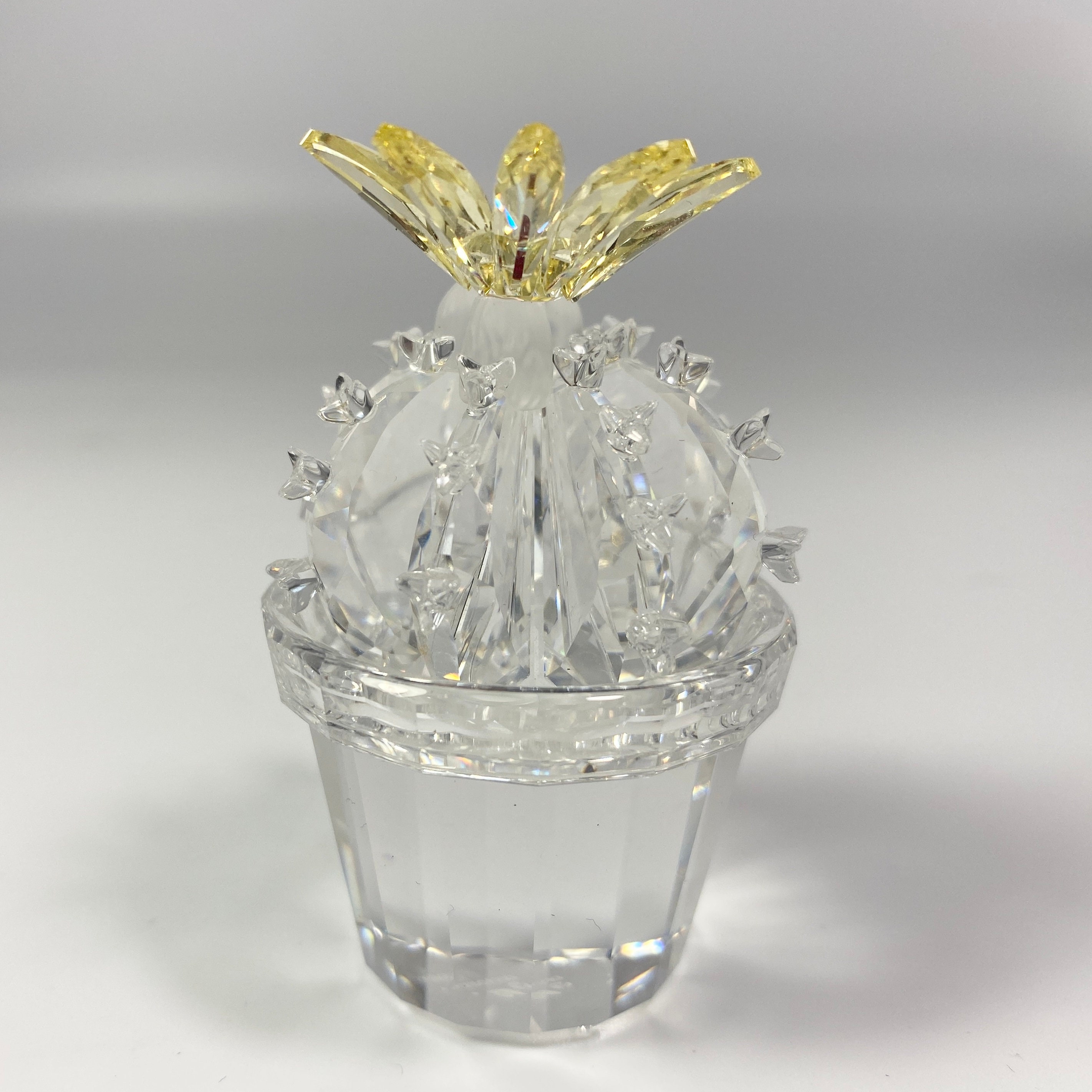 廃盤品 スワロフスキークリスタル 開花サボテン 置物 291549 7484