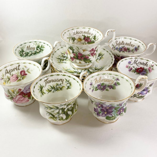 Royal Albert Flower Of The Month Cup & Saucer Excellent Gift idea Get your month