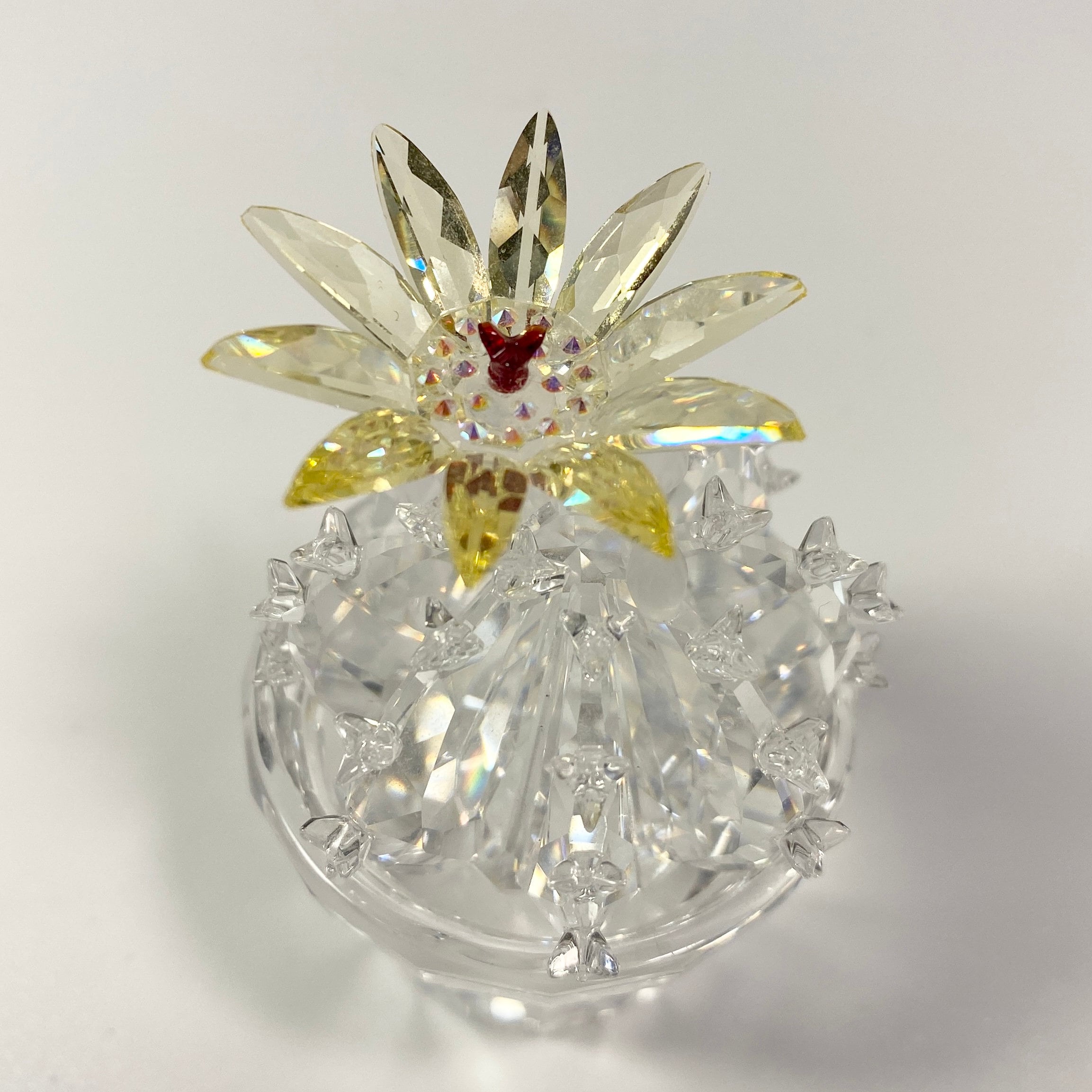 廃盤品 スワロフスキークリスタル 開花サボテン 置物 291549 7484