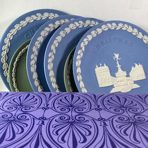 Vintage wedgwood Christmas plates and mother's day  plates