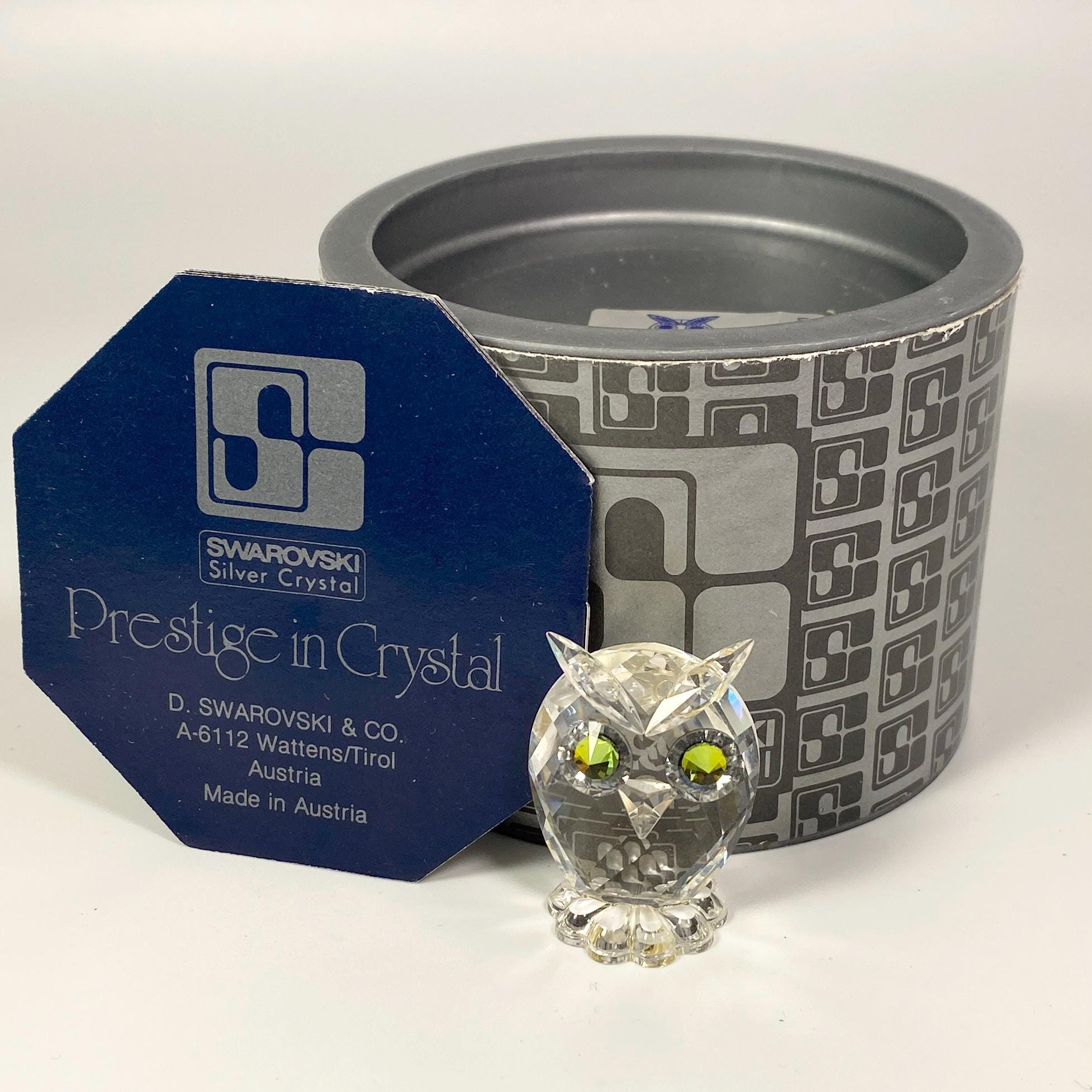 Swarovski Crystal Figurines Owl - Etsy Canada