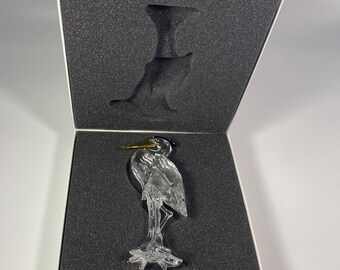 Swarovski 221627 Grey Heron Crystal Large Figurine W/original Box