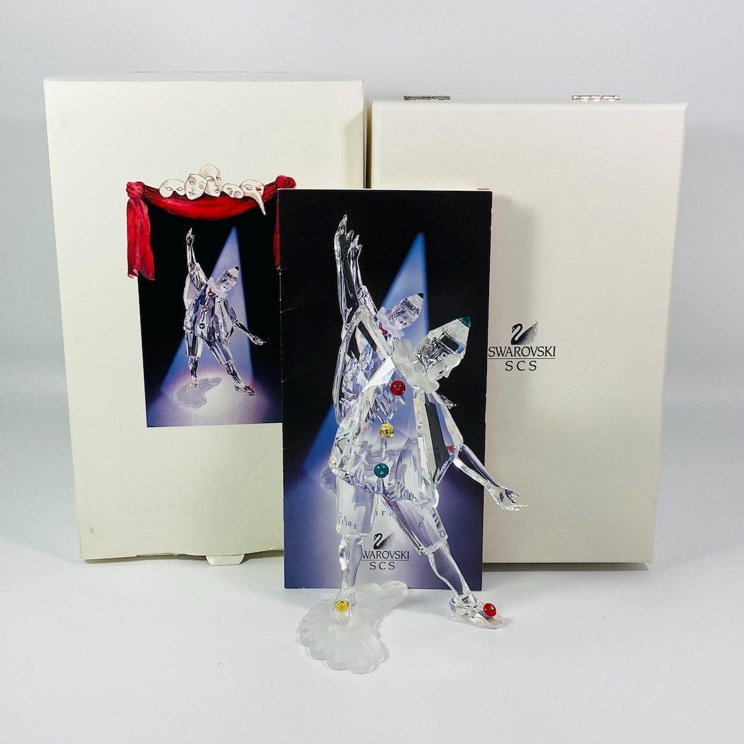 Swarovski Crystal 1999 SCS Annual Ltd Edition Masquerade Pierrot