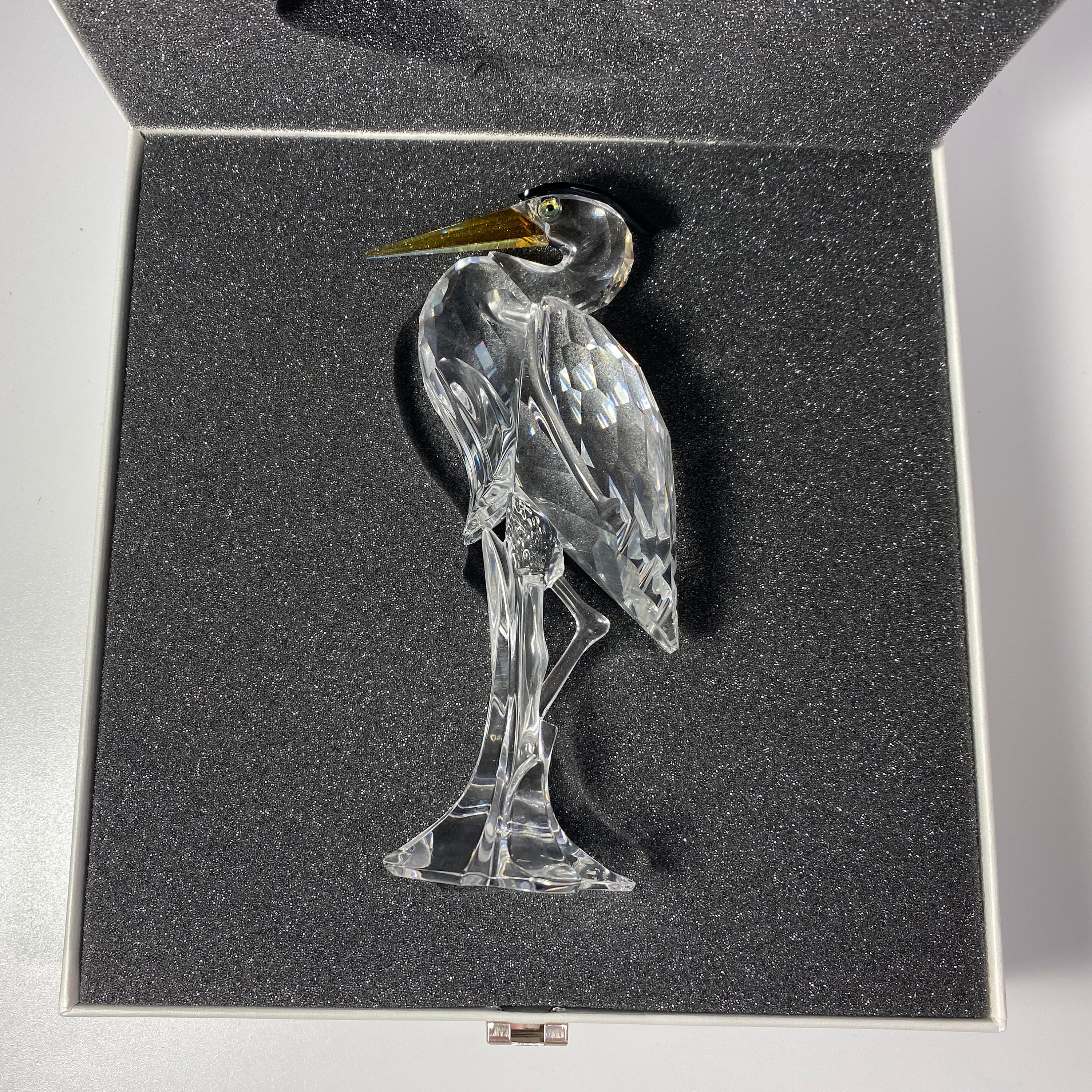 Swarovski 221627 Grey Heron Crystal Large Figurine W/original Box