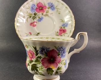 Royal Albert Flower of the Month August with  Poppy flowers.