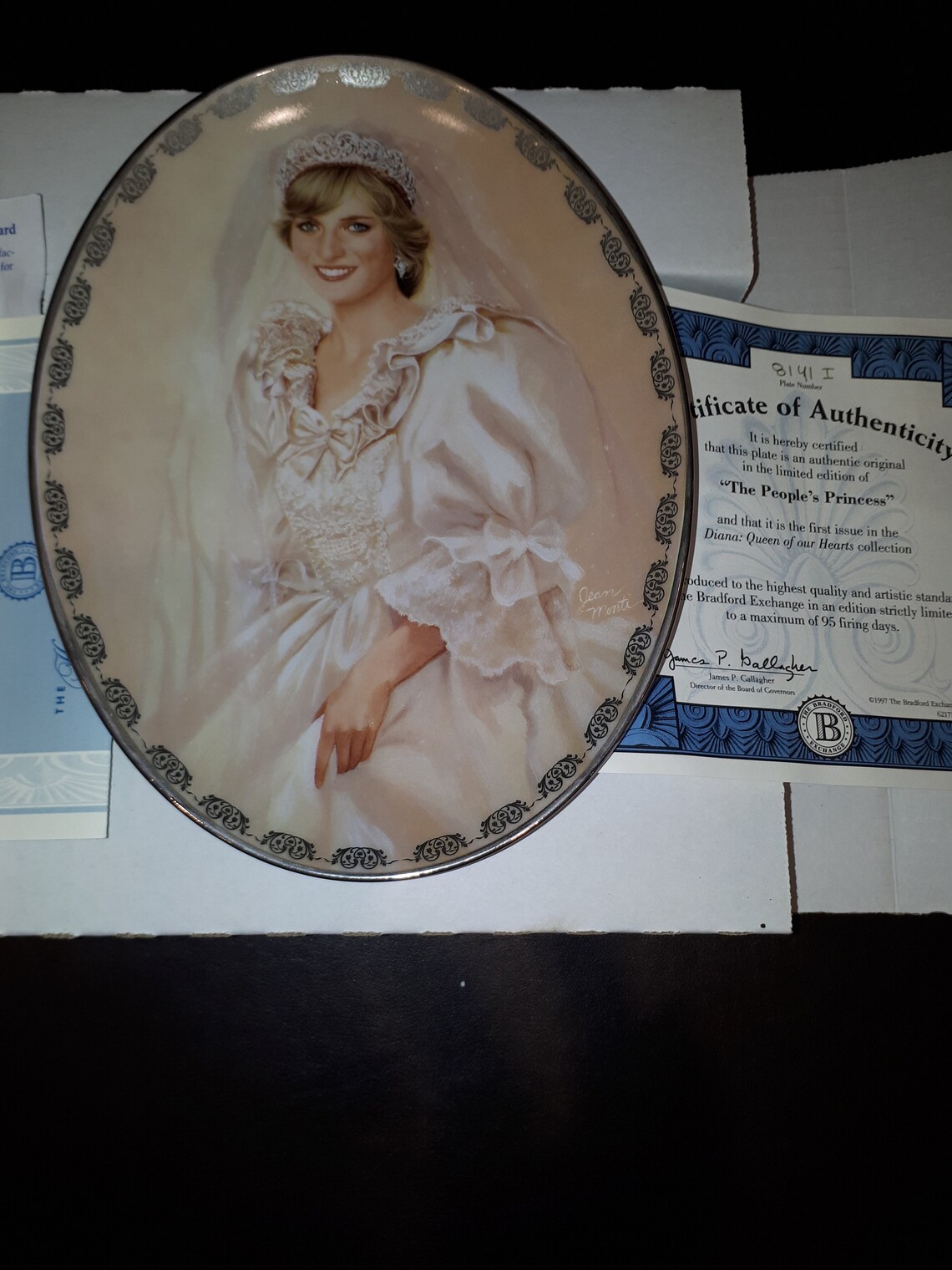 3 Bradex collectors plates of Princess Diana with certificates Etsy