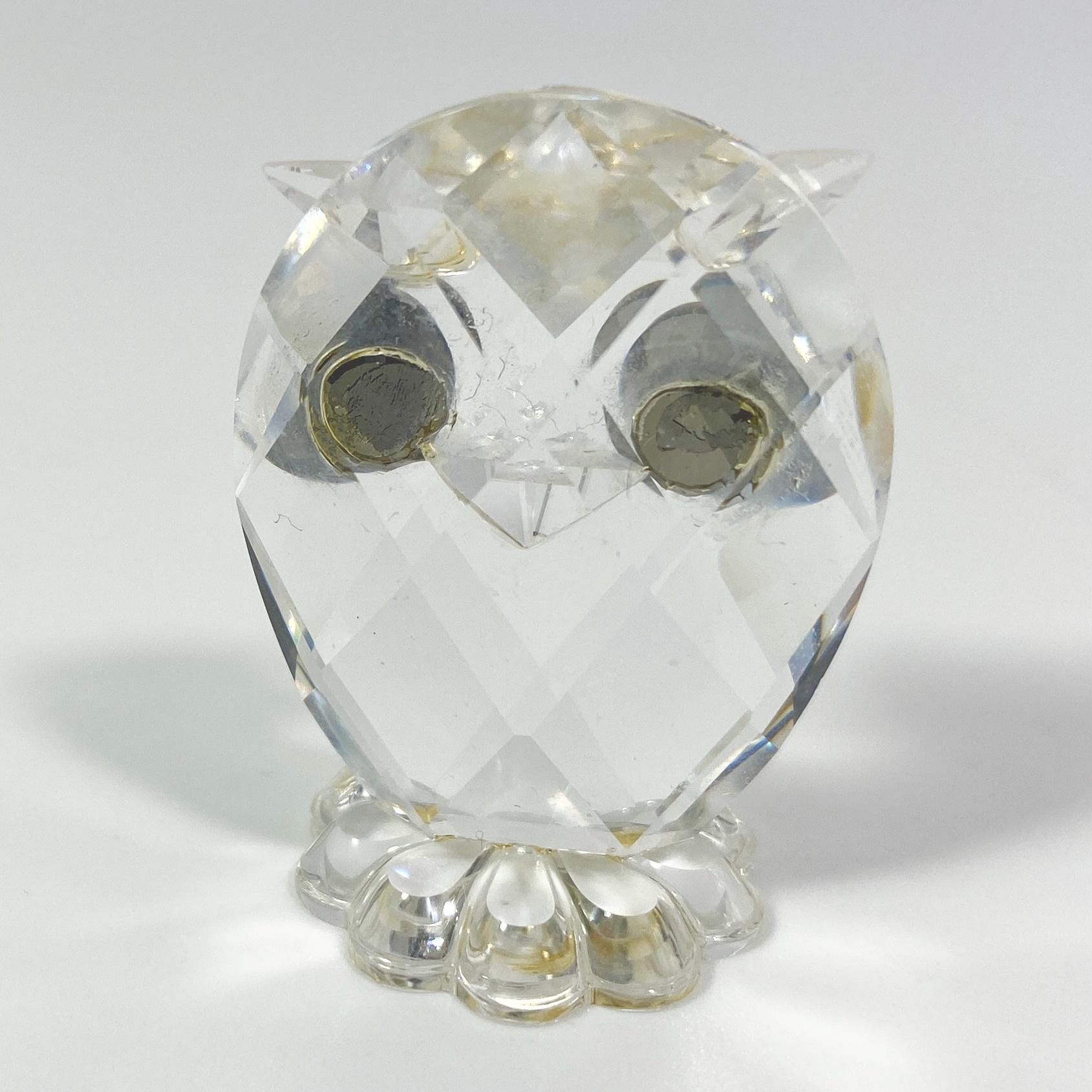 Swarovski Crystal Small Figurine Owl W Multicolor Eyes # 7654NR38