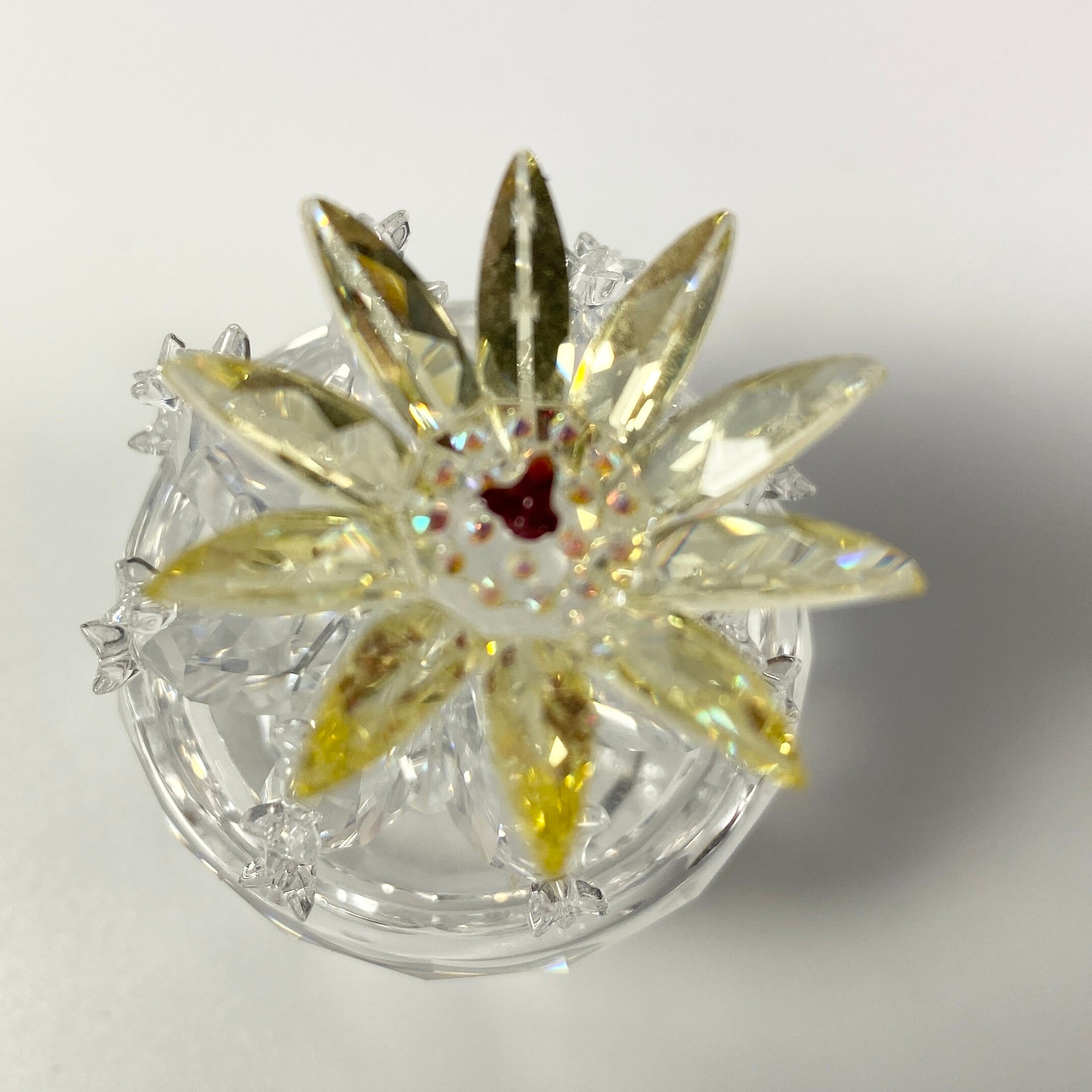 廃盤品 スワロフスキークリスタル 開花サボテン 置物 291549 7484