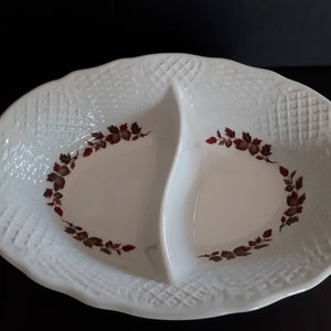 Vintage Simpsons Potters ACADIAN Divided Dish Bowl Marlborough Old English Ironstone