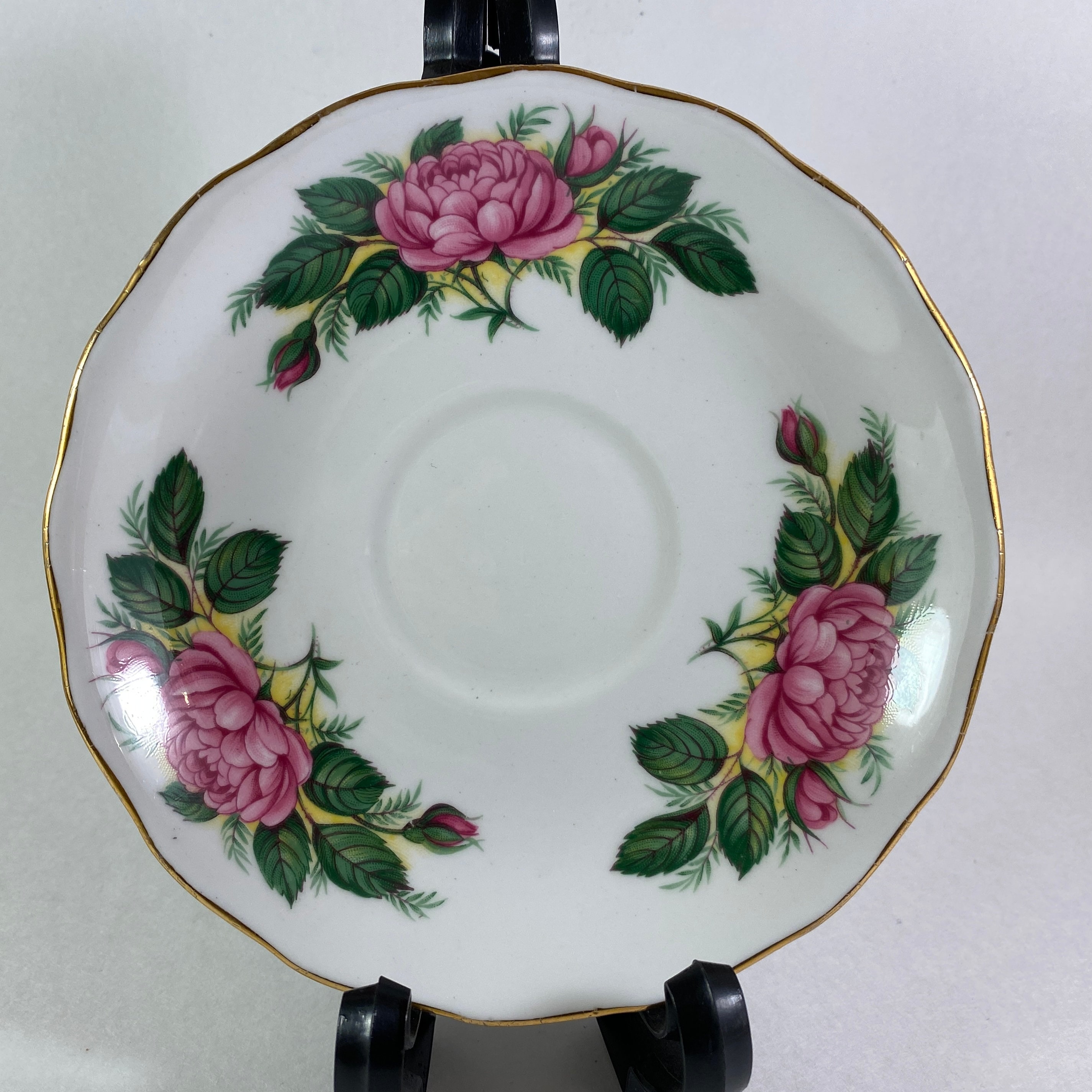 RARE Vintage Colclough Pink Cabbage Roses Teacup and Saucer 1950s - Etsy
