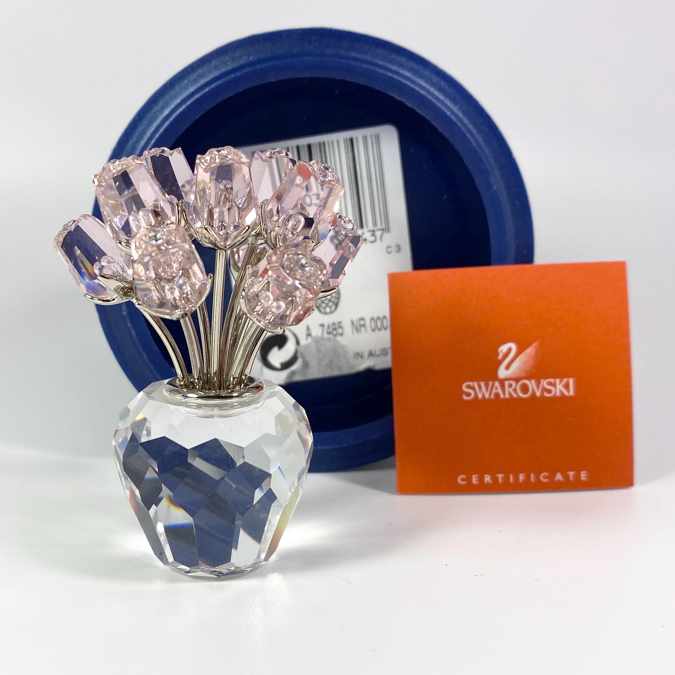 Swarovski Crystal Rose Vase - Etsy