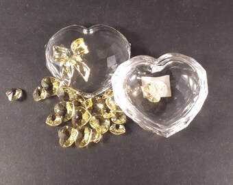 Valentines's Gift !! Swarovski Crystal HEART Trinket Box Filled