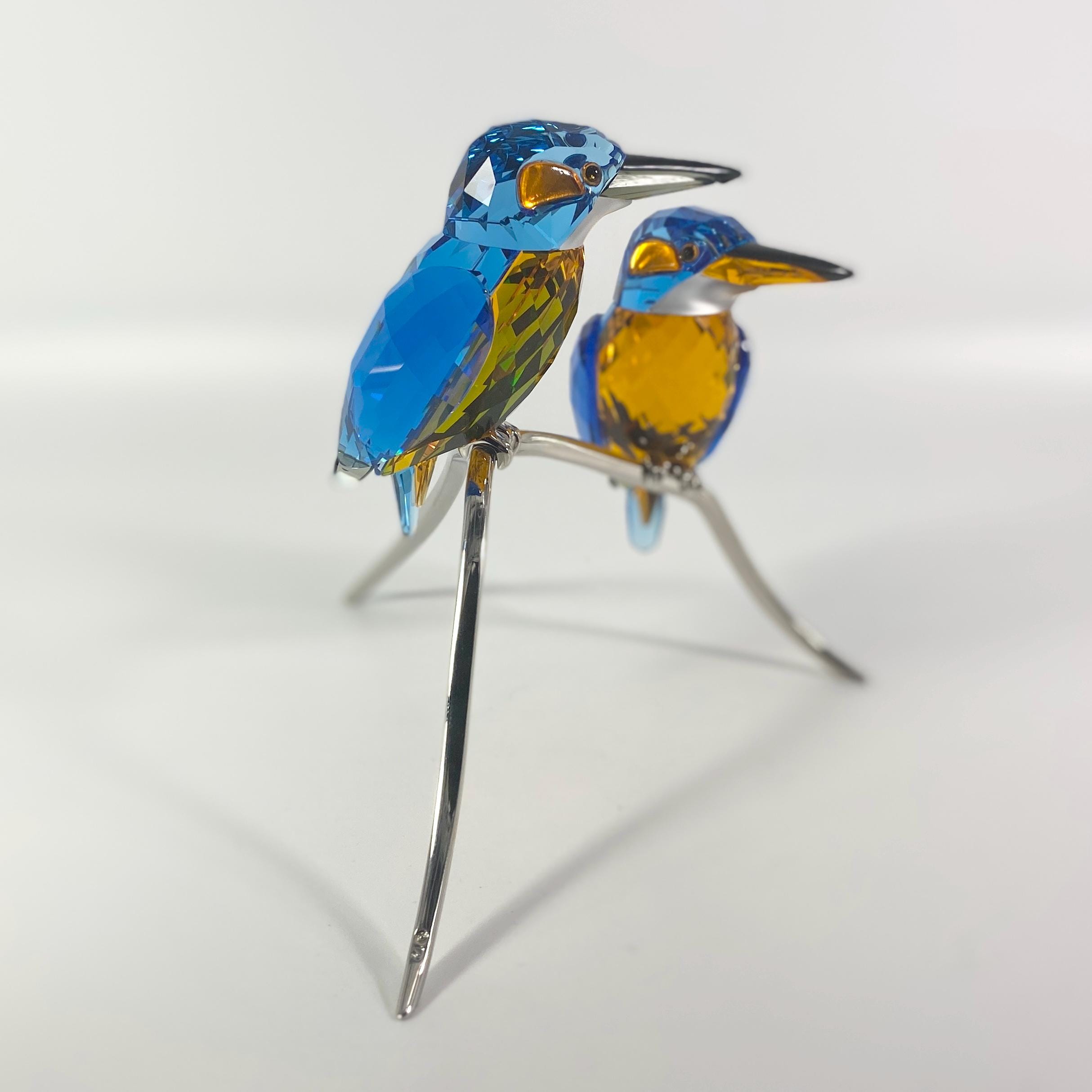 Swarovski Crystal Figurine - Paradise Birds, Kingfishers Blue