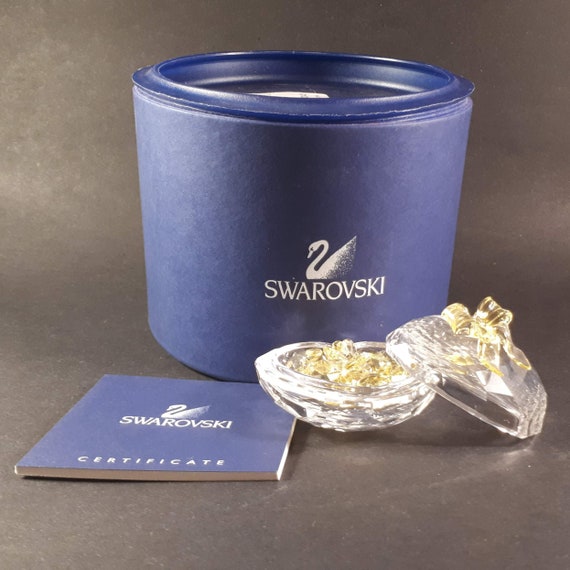 Valentines's Gift !! Swarovski Crystal HEART Trinket Box Filled