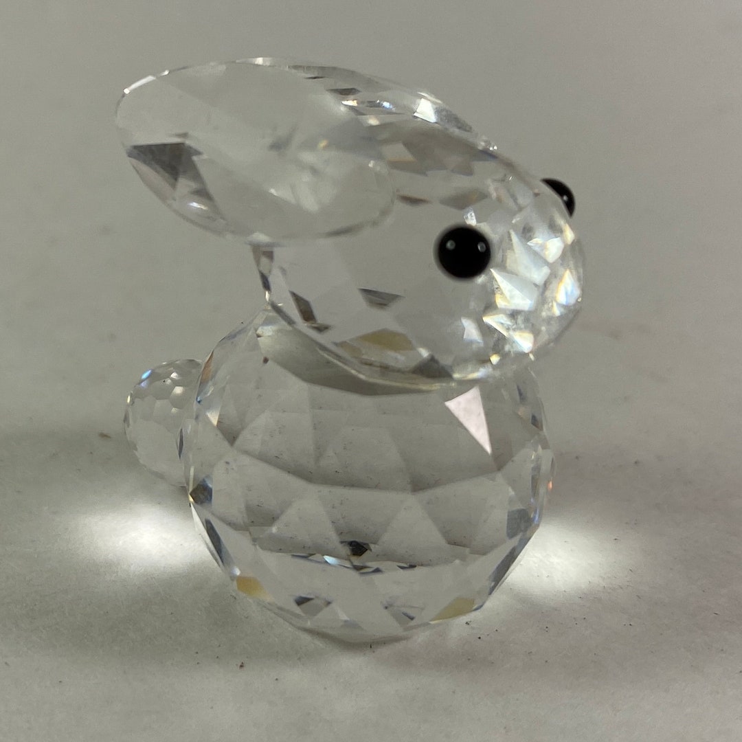 Swarovski Crystal Mini Figurine Rabbit / Bunny Black Eyes – 3cms Tall ...