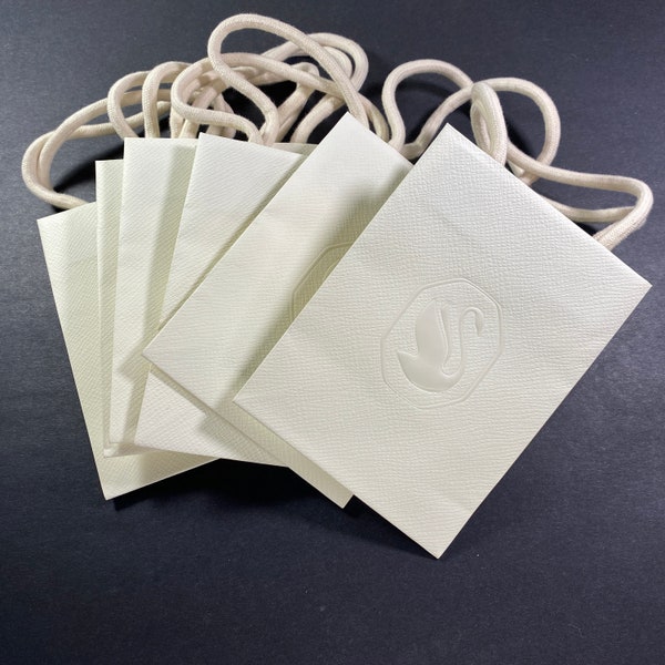 Set of 3 Swarovski Empty Shopping  Paper Gift Mini Bags Sz 6.25” x 4.75” x 3.5”