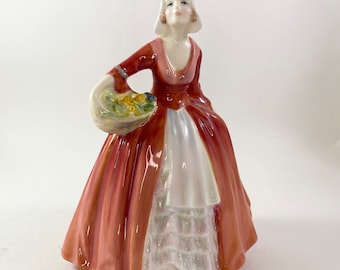 Royal Doulton "Janet" Lady con fiori 6,5 "pollici Figurina HN1537