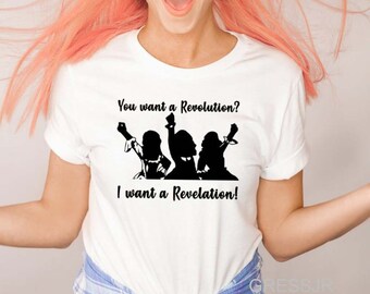 Hamilton T Shirt-Hamilton Tees-Lin Manual Miranda Shirt-Inspired by Broadway Sensation You Want A Revolution I Want A Revelation Shirt