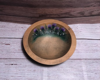 Small Hand Painted Wooden Trinket Dish