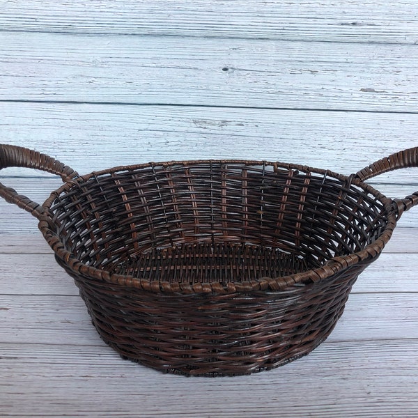 Wicker Bread Baskets With Handle Etsy