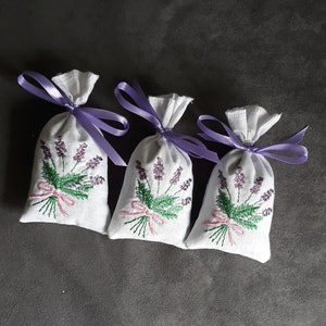 Petit sachet brodé de Fleurs de Lavande & Lavandin - Esprit Provence