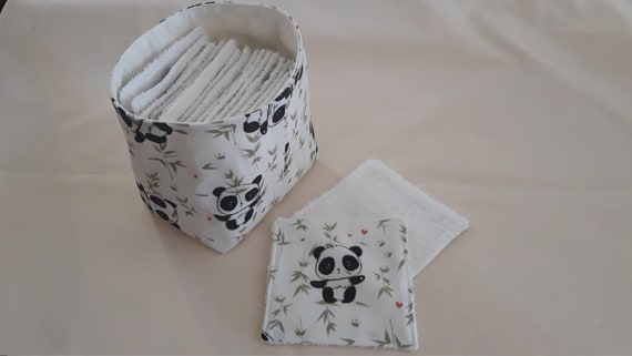 Lingettes lavables et Panier de rangement | Etsy