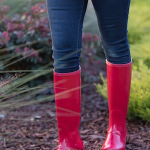 Women’s Tall Red Rainboots