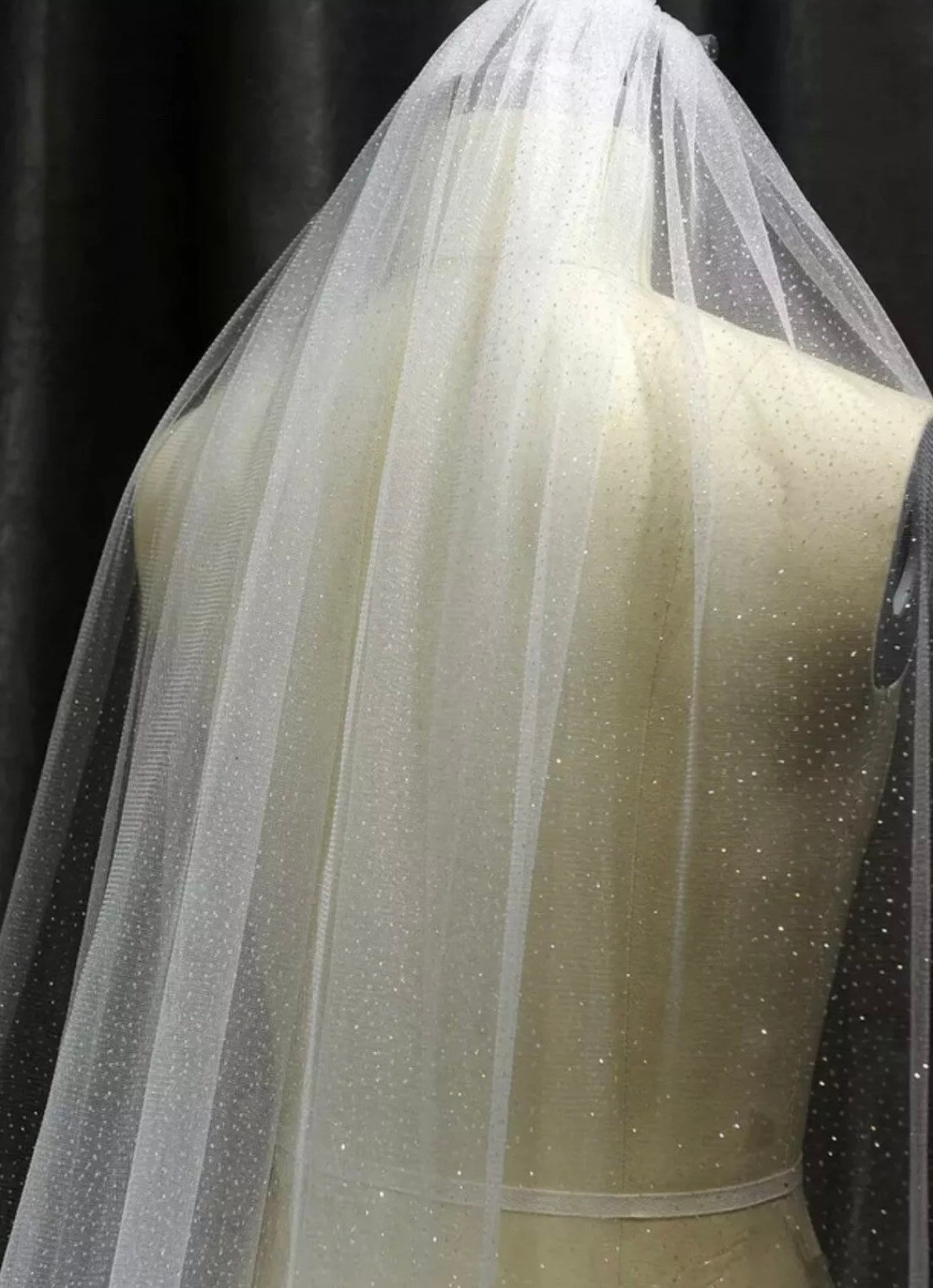 Bridal Glitter Wedding Veil Glitter Sparkle Veil Veil With - Etsy UK