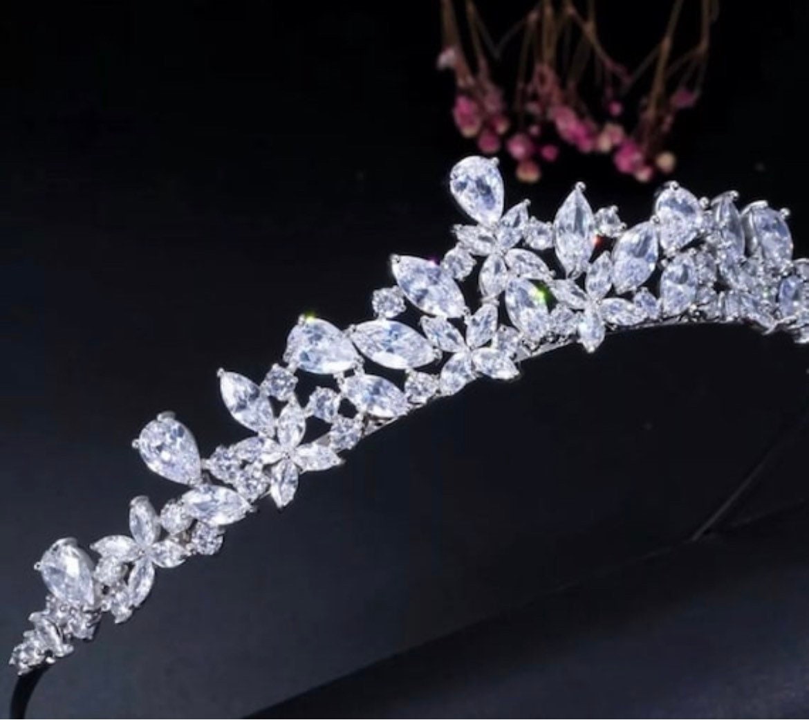 Bridal Wedding Elegant Bridesmaid Cubic Zirconia Crystal - Etsy UK