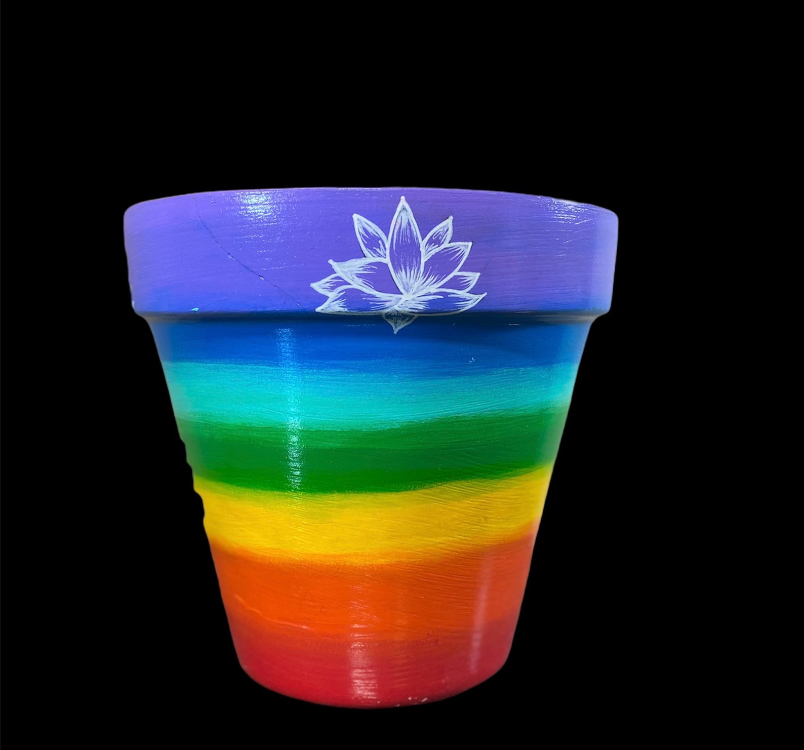 Chakras Color Pot With Hamsa, Unalome and Lotus Designs. - Etsy