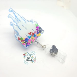 White Castle Badge Reel: Glitter Acrylic Nurse ID Badge
