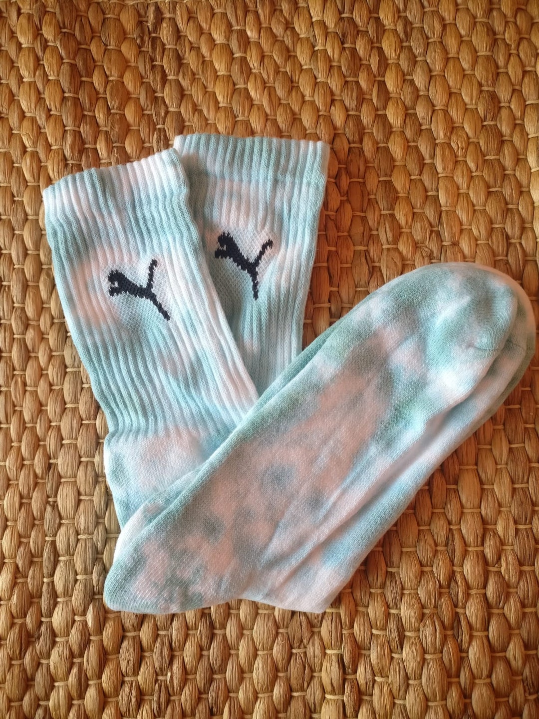 Puma Tie Dye Customised Socks Etsy
