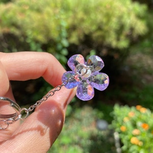 Fidget flower spinner necklace fidget keychain fidget phone charm for anxiety and stress gift for anyone