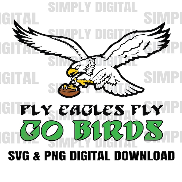 Philly Football Throwback SVG PNG | Philadelphia Sports Shirt Design for Cricut Silhouette | Bird Gang Cutting File | Philly Love