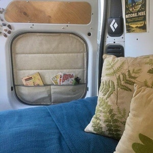 Stelletek Ram Promaster back barn door Van Window covers featuring Pockets!  curtains, shades, Custom, Insulated, Vanlife