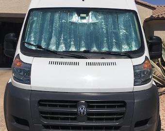 Stelletek Ram Promaster Van Osłony okienne, rolety, niestandardowe, izolowane, przednia szyba, Vanlife