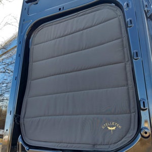 Stelletek Ford Transit 2015-2023 Van Window cover curtains, shades, Custom, Insulated, Rear Barn door windows set, Vanlife