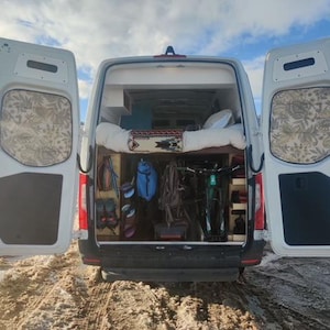 Stelletek Mercedes Sprinter 2019-2024 Van Window cover curtains, shades, Custom, Insulated, back barn door windows, Vanlife, stealth