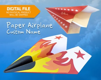 Paper Airplane Birthday Decorations Custom Paper Airplane Kit Editable Paper Plane Template