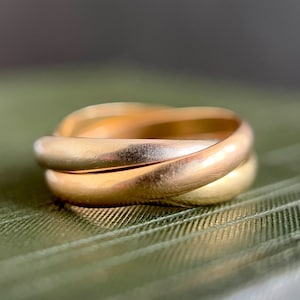 Vintage Trinitiy Ring im Cartier-Stil, 18k Gold, 1880er Jahre