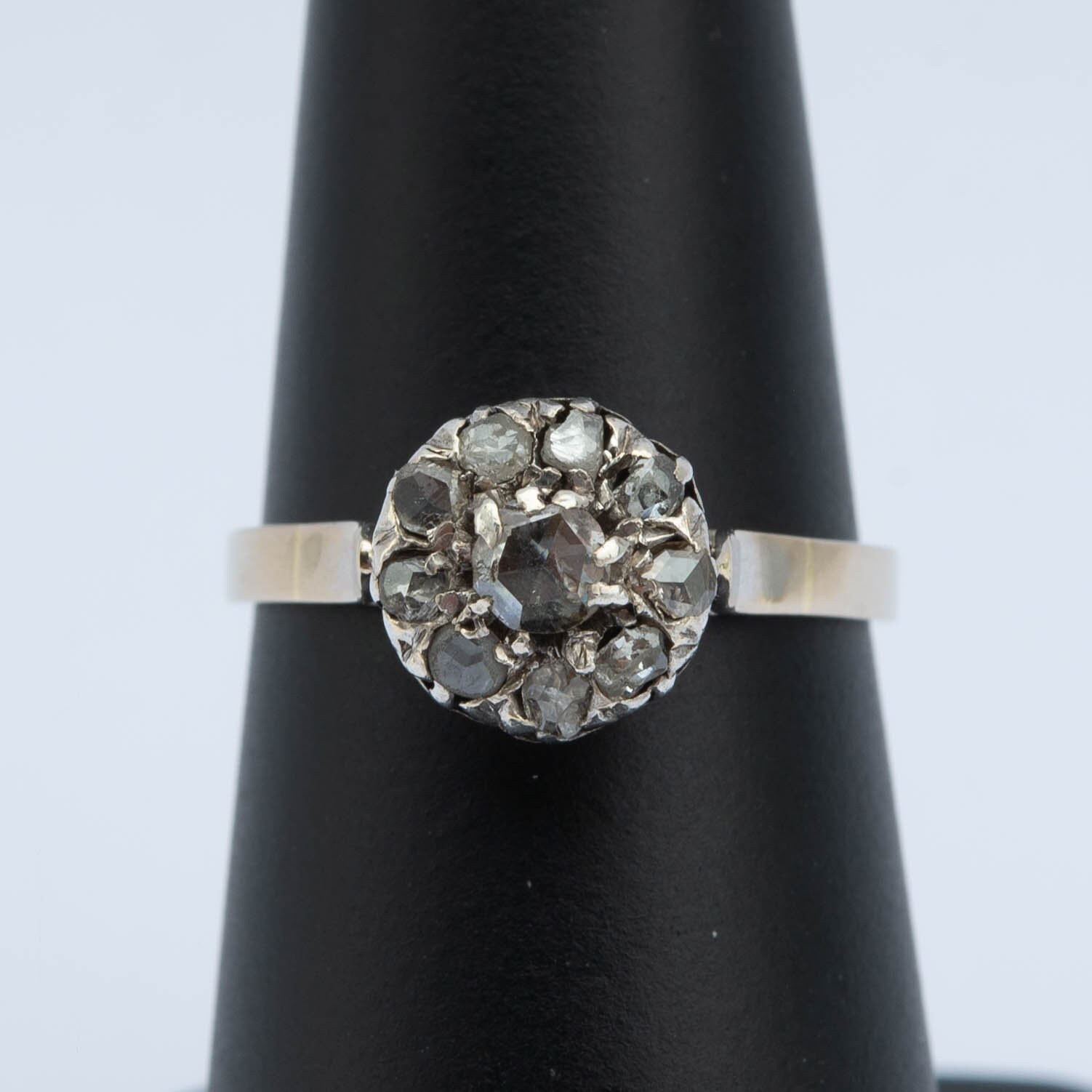 Victorian Diamond Ring, Antique 1870S